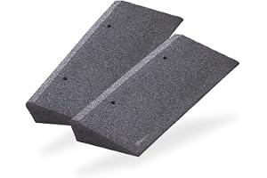 Bepco trottoarkant-set (2 stycken) L x B x H: 50 x 25 x 8 cm av gummi (svart) uppkörningsramp, dörrtröskelramp, med lagrade b