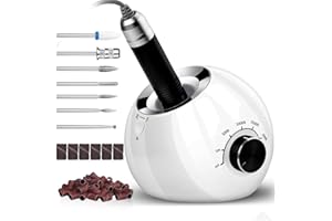 ‎AZ GOGO Nagelfräser, Upgraded Profi Nagelfräser 35000 u/min für Gelnägel Acrylnägel, Maniküre Pediküre Set Elektrisch, Elektrische Nagelfeile Set mit Keramik Fräser Bit und 5 Aufsätze, Sicher für Anfänger