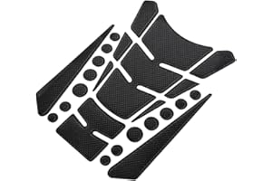 Geshiglobal 3D Gas Fuel Tank Pad Protector Motorcycle Sticker Decal for Honda Yamaha Suzuki - Black