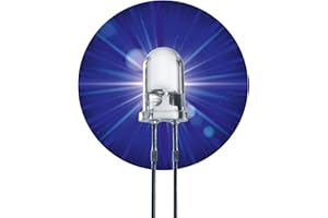 Lumetheus LED Diodes électroluminescentes 5mm couleur Bleu Ultra-lumineux 20.000 mcd 50 pièces 2-3V 2 Pin LEDs Ampoule Diode à souder