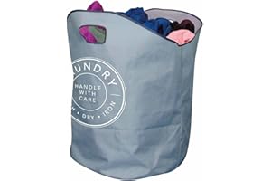 ARASO-UK LTD ARASO-UK Laundry Bag Basket - Extra Large 110L Capacity Folding Collapsible Washing Basket Sack with Strong Carry Handles for Dirty Clean Clothing Ironing Great for Home Kitchen Travel Holiday