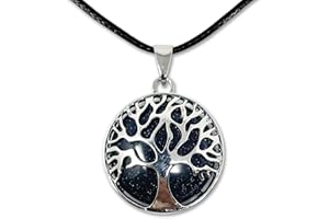 COTIGO Collar de árbol de la Vida con Colgante Piedra Natural Energeticas - Distintas Piedras Semipreciosas