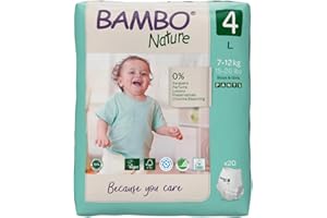 Bambo Nature Premium Training Pants, Pull Ups, Eco-Labelled Potty Training Pants, Training Nappy Pants, Secure & Comfortable, Discreet Pants For Active Day & Comfy Night's Sleep, Size 4 / L, 5x 20PK