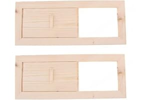 Alanmoship Hemlock träbastu ventilationsreglage 34 x 13,5 cm för optimal luftflödeskontroll och installation, avgaslucka med naturlig finish för bekväm hemspa-upplevelse (3 st)