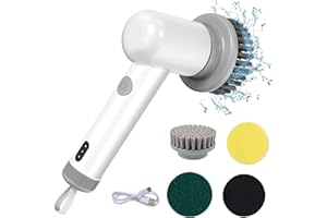 JOYMY Elektrische Reinigungsbürste,Spin Power Scrubber,multifunktionaler elektrischer Schnurloser Schrubber,Spin Scrubber für Badezimmer,Küche,Waschbecken, Badezimmer