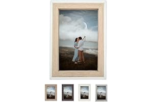 GANCEDO HOME Marco de Fotos 20x25 cm - Marco de Fotos de Madera - Marco de Fotos Originales - Porta Fotos Mesa - Marcos de Fotos Baratos - Regalo Aniversario - Cuadros de Fotos (20x25 cm, Blanco/Roble)