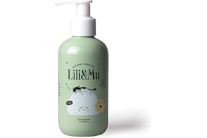 NATURAL BABYCARE LILI&MU LiliΜ Gel Detergente Corpo e Capelli per Bambini e Neonati 200 ml | Bagnoschiuma & Shampoo Delicato e Protettivo con Allantoina Olio di Jojoba | Bagno Gel Pelli Sensibili Senza Siliconi SLS