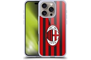 Head Case Designs Licenza Ufficiale AC Milan in Casa 2018/19 Kit Cresta Custodia Cover in Morbido Gel Compatibile con Apple iPhone 16 PRO