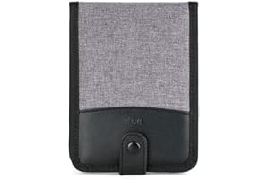 KIWIFOTOS Memory Card Pouch Case with Clear Slots Protective for 12 x XQD/CF Cards, Cards Carrying Case Storage Bag Box Memory Card Holder Wallet - Gray