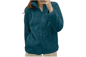 YEKDMXOP Felpa Donna Pile Invernale Caldo con Cerniera Giacca da Camera Donna Invernale Corta Pile Senza Cappuccio Giacche Invernale con Pile Tinta Unita Cappotto In Peluche Sherpa Giubbotto Fleece Comoda