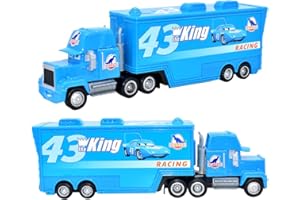 MIFKLMV Cars Toy, Transporter Truck, Model Movie Cars, Vehicle Car Movie Roles Toy Cars Alloy Toy Play Vehicle Car Racing Cars Birthday Gifts for Kids 21 * 5 * 7 cm - Blue