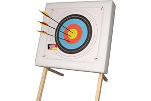 ‎BSW STRONGHOLD Stronghold Scheibenset Simply – Zielscheibe 60x60x10 cm mit Ständer & Auflage – Pfeil & Bogen Set für Bogenschießen - Schaumscheibe bis 20 lbs - Outdoor Bogensport