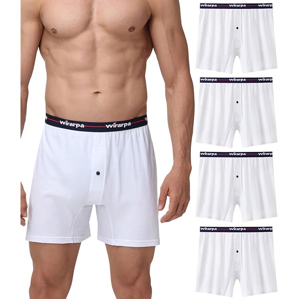 Hoerev Pack van 4, Heren Trunk Lange Been Ondergoed Comfortabele en Ademende Boxers,Zwart,XXL
