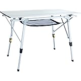 Uquip Variety M Aluminium Falttisch für 4 Personen Höhenverstellbar (90x52cm)