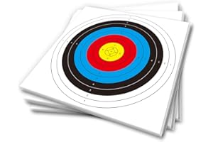 ELONG OUTDOOR 20 Stück Bullseye Bogenschießen Zielscheiben, Bogenschießen Standard Ziele Papier 10 Ringe Bogenschießen Ziel Gesicht für Jagdschießen Training Praxis