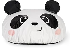 Legami - Cuffia da Doccia The Shower Must Go On, Riutilizzabile Impermeabile, Bordo Elastico, Taglia Unica, Materiale EVA, Tema Panda