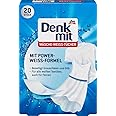 Denk with Laundry White Cloths, Pack of 20, with Power White Formula, Eliminates Grey Veil and Yellow, Suitable for All Textiles, Also for Fine