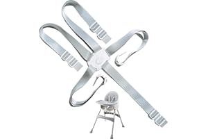 ZFRITP Harnais Chaise Haute Bebe,5 Points Harnais De Sécurité,Sangle Chaise Haute Bebe,Harnais Enfant,Universel Pour Enfants, Convient Aux Chaises Hautes Pour Bébé, Aux Chaises Bébé, Aux Poussettes Pour Bébé
