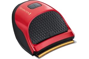 Remington Manchester United Quick Cut Hair Clippers with 9 Guide Combs for Trimming and Detailing with Barber Cape, Black and Red