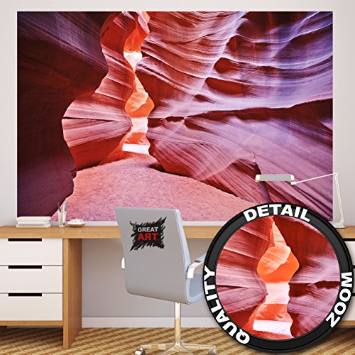 Fototapete Antelope Canyon Wand-dekoration - Wandbild Slot Canyon Poster-Motiv by GREAT ART (210 x 140 cm)