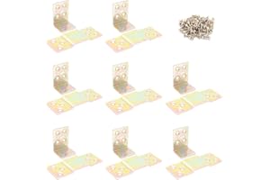 Packung mit 8 NUZAMAS Bed L-Halterungen, Schwerlast-Bettscharniere, Verbindungselement für Betteckenbefestigungen, Befestigung der Bettrahmen-Hardware-Halterungen