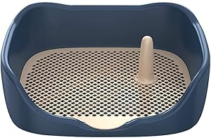 ADASP Bacs à litière pour Chien Intérieur Extérieur Chien Toilette Pet Pee Holder Potty Tray Puppy Training Plateau avec Pee Post Protection Simulation Wall