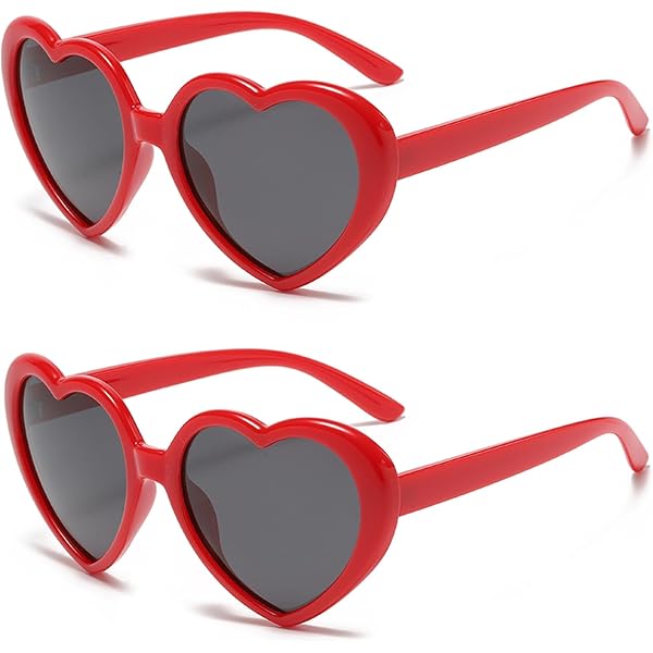 3 Paires De Lunettes De Soleil Roses Pour Femme - Style Cœur, Strass Et Vintage - Pour Festival, EVJF, Fête, Carnaval - Accessoire Mode Fun