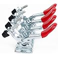 IMAGINE New 4PCS Hand Tool Toggle Clamp 201A Antislip Red Horizontal Clamp 201-A
