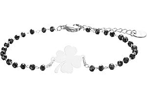 PengJin Bracelet Femme, Bracelet Femme Lucky Clover, Bracelet Femme Acier Inoxydable, Bijoux Femme Cadeaux de Noël Anniversaire Femme Cadeaux Fête des Mères