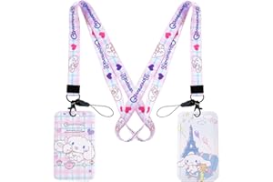 IFHDO C-appuccino Lanyard Cordón con Soporte para Tarjetas C-appuccino Correa Para el Cuello Lanyard de Identificación para Tarjetas de Identificación Llavero 2 piezas