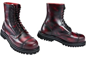 Brandit Phantom Rub Off 10 Eyelet Boots, Bourgogne röd, 43 EU