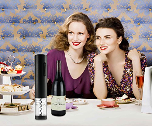 Aidodo Elektrischer Korkenzieher Wein Elektrisch Weinöffner Set mit Folienschneider Wein Ring und Weinkorken Wein Ausgießer - 6