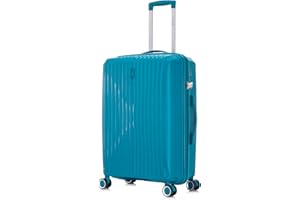 CELIMS - Valise Moyenne en Polypropylène | Modèle 2025 | Taille 65cm 20kg | Serrure TSA | 8 roulettes 360 | Bleu