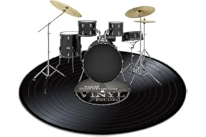 LETSHOP Drum Rug Rround 160cm,Soundproof Drum Mats For Floor Protection,Non Slip Drum Carpet,Ideal For Home Instrument Practice And Stage Performances,6mm Thickness,for Drums,Piano,Cello,Musical Instruments