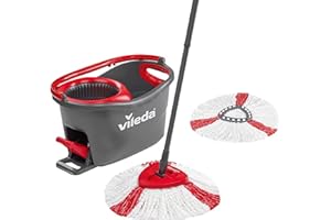 ‎VILEDA Vileda Turbo Easywring & Clean Mop, Szary/Czerwony, 48,6 x 29,6 cm