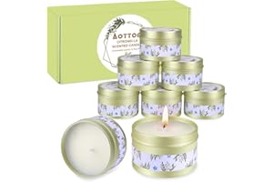 AOTTOM Citronella Kerzen draußen,Outdoor Kerzen Zitrone Garten Lemongrass Natürliches Sojawachs - bis 120-160 Stunden Brenndauer Duft Kerze Candle für Picknick,Camping,Terrasse