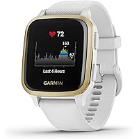 Garmin Venu Sq, Smartwatch GPS Sport con Monitoraggio della Salute e Garmin Pay, Bianco (Bianco/Oro)