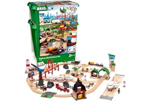 BRIO World Railway Deluxe Train Set for Kids Age 3 Years Up - Compatible with all BRIO Railway Sets & Accessories