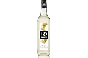 1883 Maison Routin Premium White Chocolate Syrup - Flavoured Coffee Syrup, Hot Chocolate, Cocktails & Baking – Sugar Alternative, Vegan-Friendly, Allergen-Free, No Preservatives – 1L Glass Bottle