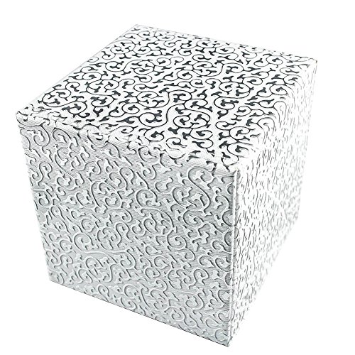 Ciaoed Tissue Box PU Leder Kleenex boxen Taschentücher Halter für Home Office Autor (Silber Schnitzen) - 3