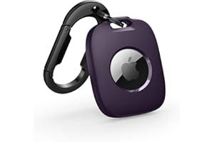 SURITCH Portachiavi Airtag, Porta Airtag, Custodia Airtag Portachiavi Con Moschettone Per Airtag GPS Tracker - Viola
