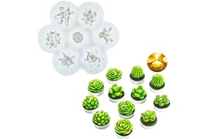 YRIHJIXQ Stampi per candele Stampo silicone fiore Stampo per succulente Stampo per decorazione di torte