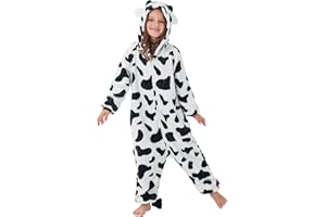 YLLSOPHAN Boys Girls Unisex Animal Hoodie Cow Dinosaur Frog Koala Bunny Panda Winter Onesie Pyjamas Jumpsuit Sleepsuit Soft Fleece Extra Thickness