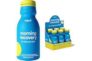 MORE LABS Morning Recovery Electrolyte, Milk Thistle Drink Proprietary Formulation to Hydrate While Drinking for Morning Recovery, Barley Sprout Extract, Original Lemon Flavour, Pack of 6