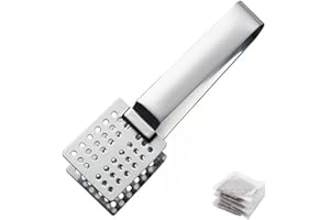 QEHYUELEFU Tea Bag Squeezer, Stainless Steel Tea Bag Holder, Effective Tea Tool for Easy Extraction, Tea Bag Strainer Clip, Tea Bag Tongs for Gripping Ice Cubes Tea Bags (15cm)