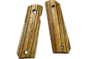 Aibote Madera de Cebra Natural Tamaño Completo 1911 Empuñaduras de Pistola Cuchillo de Pistola Personalizado DIY EDC Mangos Material para Modelos Estándar y Gubernamentales 1911