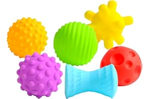 SULOLI 6 Pezzi Palline Sensoriali Neonati,Palla Colorate da Afferrare,Giochi Educativi,Giochi sensoriali per Bambini