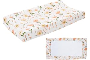 MURMAN Funda Para Cambiador Bebe, Funda Para Cambiador De Pañales De Bebé De Algodón, Sábana Cambiador Lavable Para Bebés Niños Y Niñas, Fundas Para Cambiador De Mesa Con Patrones De Estampado Lindos