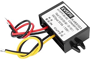 Przetwornica Napięcia Akozon DC-DC 12V/24V/36V/48V do 5V 3A Przetwornica Obniżająca Napięcie Moduł Zasilacza Obniżającego Napięcie do Ekranów LED, Kamer, Pomp Wodnych, Silników i