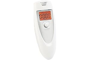 newgen medicals Atemalkoholtester: Kompakter Alkoholtester für bis zu bis 1,99 Promille, mit LCD-Display (Alkoholmesser, Alcohol Tester, Schlüsselband)